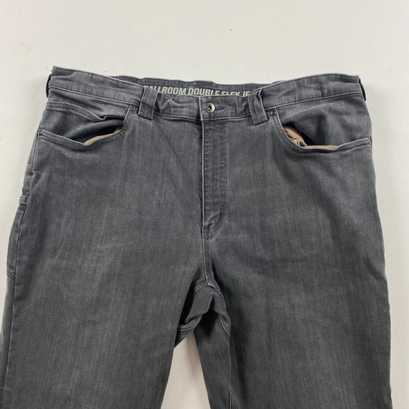 Duluth Trading Co. Double Flex Ballroom Relaxed Jeans Men's 42 x 32 Gray Stretch - Picture 3 of 12